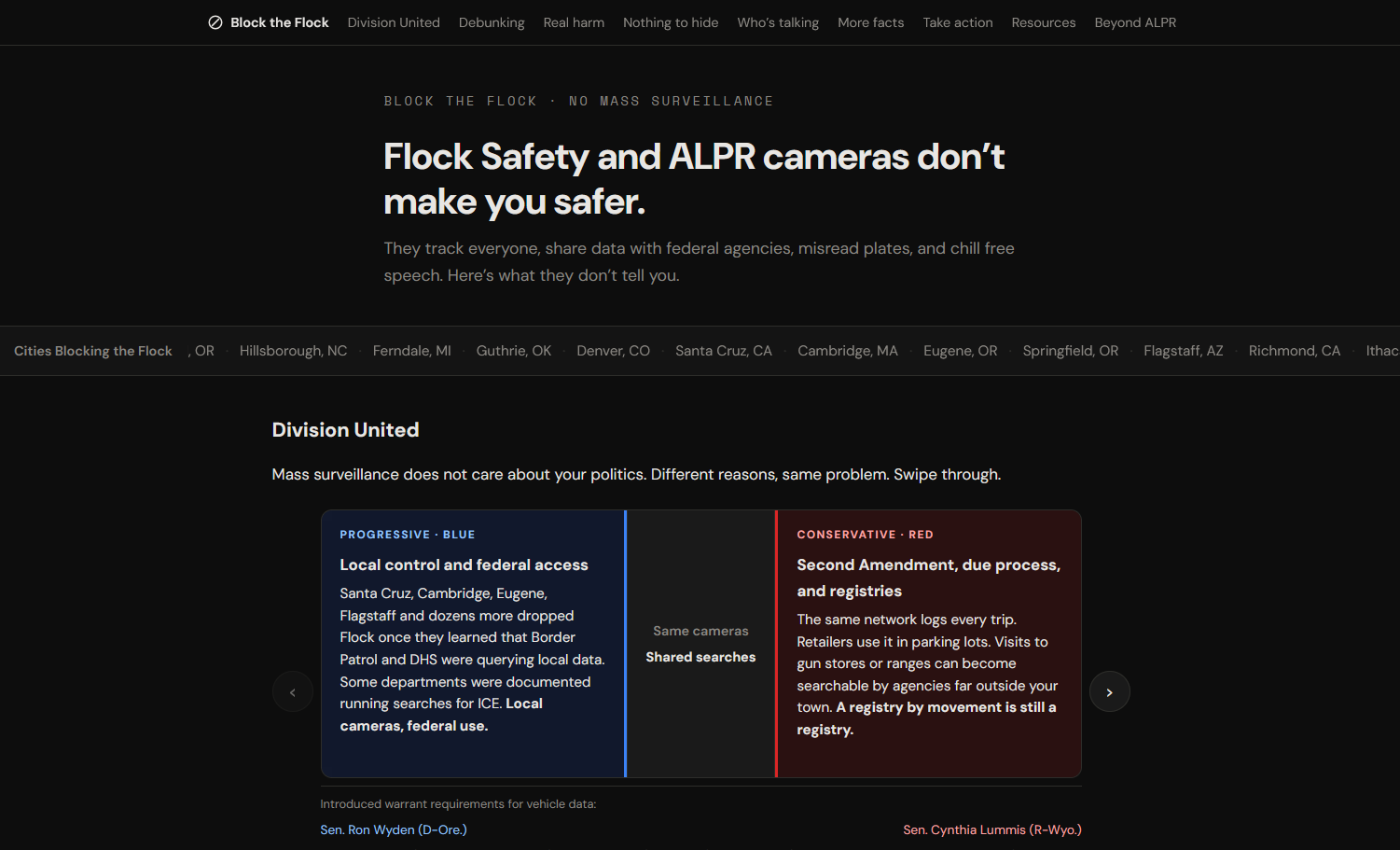 Block the Flock website screenshot